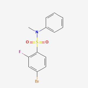 molecular formula C13H11BrFNO2S B1183914 4-bromo-2-fluoro-N-methyl-N-phenylbenzenesulfonamide 