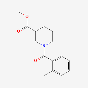 molecular formula C15H19NO3 B1183920 Methyl 1-(2-methylbenzoyl)-3-piperidinecarboxylate 