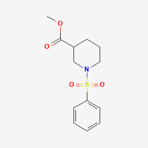 molecular formula C13H17NO4S B1183935 Methyl 1-(phenylsulfonyl)-3-piperidinecarboxylate 