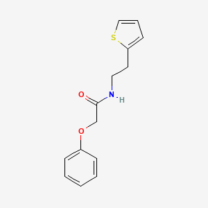 molecular formula C14H15NO2S B1183960 2-phenoxy-N-[2-(2-thienyl)ethyl]acetamide 