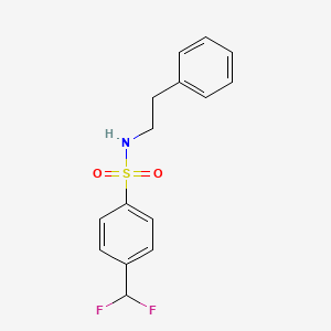 4-(difluoromethyl)-N-(2-phenylethyl)benzenesulfonamide