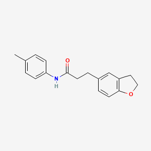 molecular formula C18H19NO2 B1183962 3-(2,3-dihydro-1-benzofuran-5-yl)-N-(4-methylphenyl)propanamide 