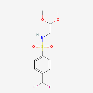 molecular formula C11H15F2NO4S B1183967 4-(difluoromethyl)-N-(2,2-dimethoxyethyl)benzenesulfonamide 