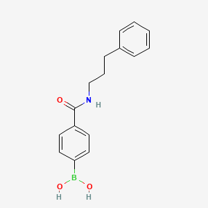 molecular formula C16H18BNO3 B11840117 Boronic acid, [4-[[(3-phenylpropyl)amino]carbonyl]phenyl]- CAS No. 268748-25-0