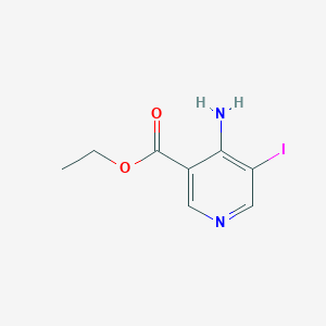 molecular formula C8H9IN2O2 B11840143 Ethyl 4-amino-5-iodonicotinate 