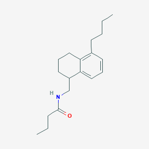 molecular formula C19H29NO B11840475 Butanamide, N-[(5-butyl-1,2,3,4-tetrahydro-1-naphthalenyl)methyl]- CAS No. 820974-74-1