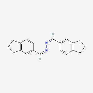 molecular formula C20H20N2 B11840657 1,2-Bis((2,3-dihydro-1H-inden-5-yl)methylene)hydrazine CAS No. 28042-80-0