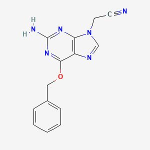 9H-Purine-9-acetonitrile, 2-amino-6-(phenylmethoxy)-