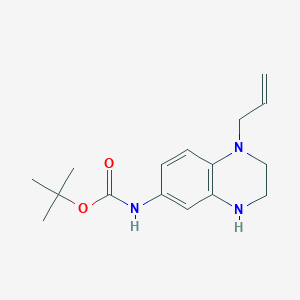 molecular formula C16H23N3O2 B11840722 tert-Butyl (1-allyl-1,2,3,4-tetrahydroquinoxalin-6-yl)carbamate 