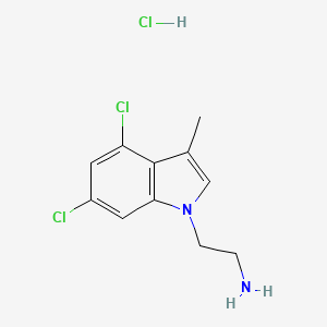 2-(4,6-Dichloro-3-methyl-1H-indol-1-yl)ethanamine hydrochloride