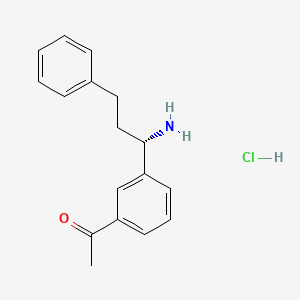 (S)-1-(3-(1-amino-3-phenylpropyl)phenyl)ethanone hydrochloride