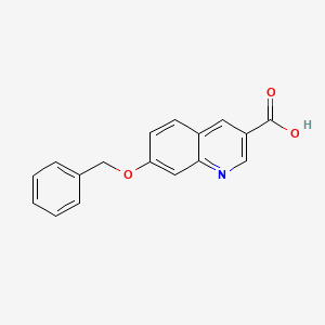 molecular formula C17H13NO3 B11840753 7-(Benzyloxy)quinoline-3-carboxylic acid 