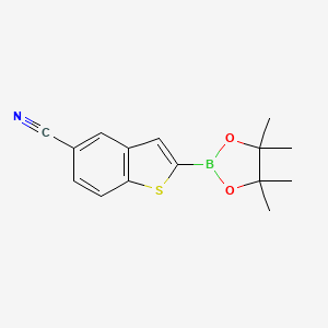 2-(4,4,5,5-Tetramethyl-1,3,2-dioxaborolan-2-yl)benzo[b]thiophene-5-carbonitrile