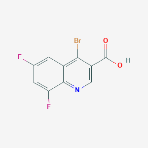 molecular formula C10H4BrF2NO2 B11840766 4-Bromo-6,8-difluoroquinoline-3-carboxylic acid 