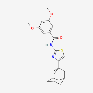 molecular formula C22H26N2O3S B1184077 N-[4-(1-adamantyl)-1,3-thiazol-2-yl]-3,5-dimethoxybenzamide 