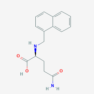 molecular formula C16H18N2O3 B11840781 (S)-5-Amino-2-((naphthalen-1-ylmethyl)amino)-5-oxopentanoic acid 