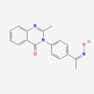 3-[4-[(Z)-N-hydroxy-C-methylcarbonimidoyl]phenyl]-2-methylquinazolin-4-one