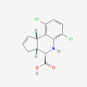 molecular formula C13H11Cl2NO2 B11840888 (3aR,4S,9bS)-6,9-dichloro-3a,4,5,9b-tetrahydro-3H-cyclopenta[c]quinoline-4-carboxylic acid 