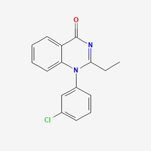 molecular formula C16H13ClN2O B1184134 1-(3-Chlorophenyl)-2-ethylquinazolin-4-one 