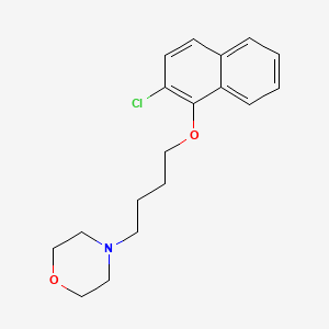 molecular formula C18H22ClNO2 B1184136 4-[4-(2-Chloronaphthalen-1-yl)oxybutyl]morpholine 