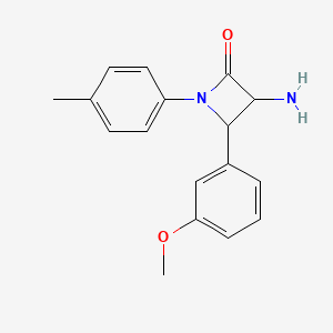 molecular formula C17H18N2O2 B11841485 3-Amino-4-(3-methoxyphenyl)-1-(p-tolyl)azetidin-2-one 