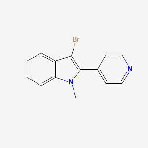 molecular formula C14H11BrN2 B11841512 3-Bromo-1-methyl-2-(pyridin-4-yl)-1H-indole 