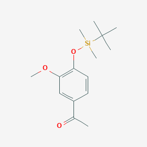 molecular formula C15H24O3Si B11841714 Ethanone, 1-[4-[[(1,1-dimethylethyl)dimethylsilyl]oxy]-3-methoxyphenyl]- CAS No. 132255-78-8