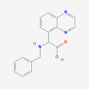 2-(Benzylamino)-2-(quinoxalin-5-yl)acetic acid