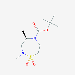 molecular formula C11H22N2O4S B11841876 (R)-tert-Butyl 2,4-dimethyl-1,2,5-thiadiazepane-5-carboxylate 1,1-dioxide 