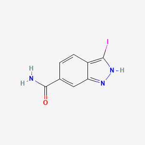 molecular formula C8H6IN3O B11842033 3-Iodo-1H-indazole-6-carboxamide CAS No. 906000-45-1