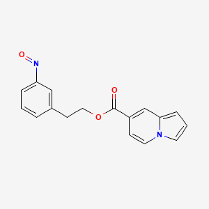 3-Nitrosophenethyl indolizine-7-carboxylate