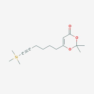 molecular formula C15H24O3Si B11842102 4H-1,3-Dioxin-4-one, 2,2-dimethyl-6-[6-(trimethylsilyl)-5-hexynyl]- CAS No. 836669-25-1