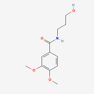 molecular formula C12H17NO4 B1184237 N-(3-hydroxypropyl)-3,4-dimethoxybenzamide 