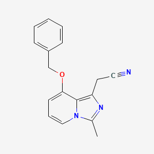 2-(8-(Benzyloxy)-3-methylimidazo[1,5-a]pyridin-1-yl)acetonitrile