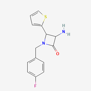 3-Amino-1-(4-fluorobenzyl)-4-(thiophen-2-yl)azetidin-2-one