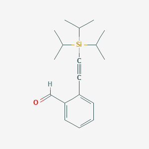 molecular formula C18H26OSi B11842857 Benzaldehyde, 2-[[tris(1-methylethyl)silyl]ethynyl]- CAS No. 396717-20-7