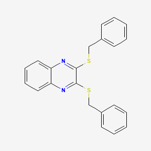molecular formula C22H18N2S2 B1184296 2,3-Bis(benzylsulfanyl)quinoxaline 