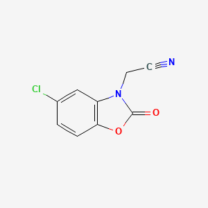 molecular formula C9H5ClN2O2 B1184298 (5-chloro-2-oxo-1,3-benzoxazol-3(2H)-yl)acetonitrile 