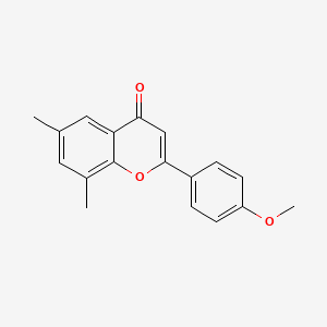 4H-1-Benzopyran-4-one, 2-(4-methoxyphenyl)-6,8-dimethyl-