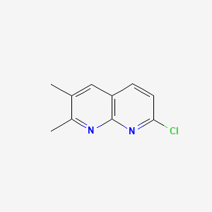 molecular formula C10H9ClN2 B1184304 7-Chloro-2,3-dimethyl[1,8]naphthyridine 