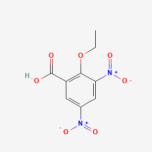 molecular formula C9H8N2O7 B1184316 2-Ethoxy-3,5-dinitrobenzoic acid 