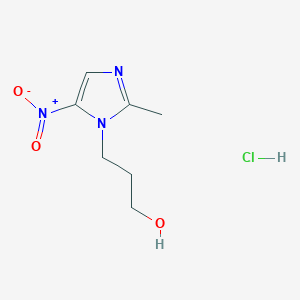 molecular formula C7H12ClN3O3 B118432 咪唑-1-丙醇，2-甲基-5-硝基-，盐酸盐 CAS No. 70028-95-4