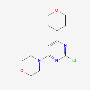 4-(2-chloro-6-(tetrahydro-2H-pyran-4-yl)pyrimidin-4-yl)morpholine