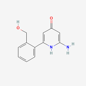 molecular formula C12H12N2O2 B1184337 2-Amino-6-[2-(hydroxymethyl)phenyl]-4-pyridinol 