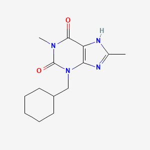 1H-Purine-2,6-dione, 3,7-dihydro-3-(cyclohexylmethyl)-1,8-dimethyl-