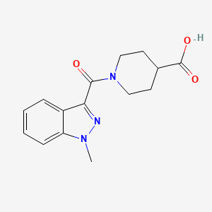 1-(1-Methyl-1H-indazole-3-carbonyl)piperidine-4-carboxylic acid