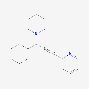 2-(3-Cyclohexyl-3-(piperidin-1-yl)prop-1-yn-1-yl)pyridine