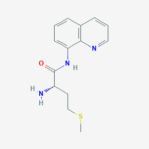 molecular formula C14H17N3OS B11843634 Butanamide, 2-amino-4-(methylthio)-N-8-quinolinyl-, (2S)- CAS No. 587832-38-0