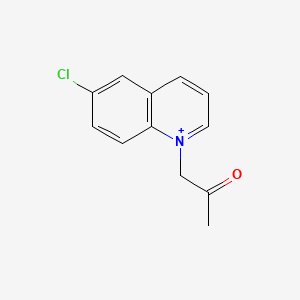 molecular formula C12H11ClNO+ B1184388 6-Chloro-1-(2-oxopropyl)quinolinium 