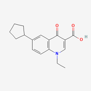 6-Cyclopentyl-1-ethyl-4-oxo-1,4-dihydroquinoline-3-carboxylic acid